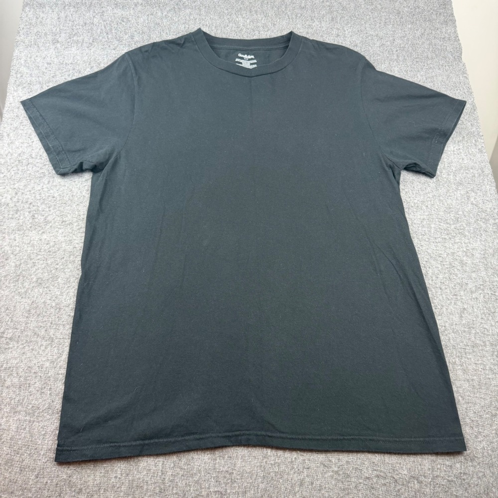 Goodfellow T-Shirt Men Large Black 100% Cotton‎ Short Sleeve Crew Neck Basic Tee